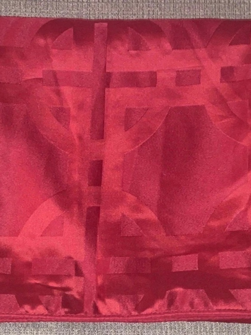 Essential Home Red Damask Throw Blanket